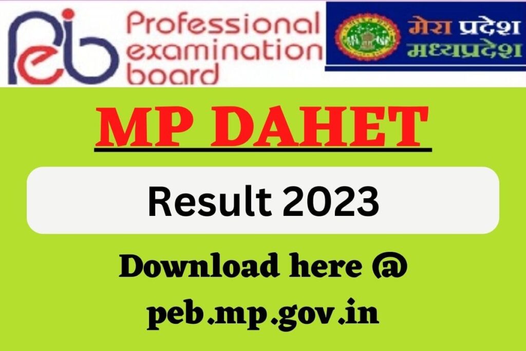 MP DAHET Result 2023