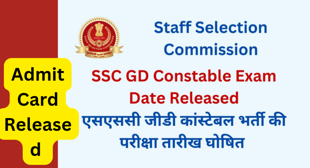 SSC GD Constable Admit Card 2023 Download
