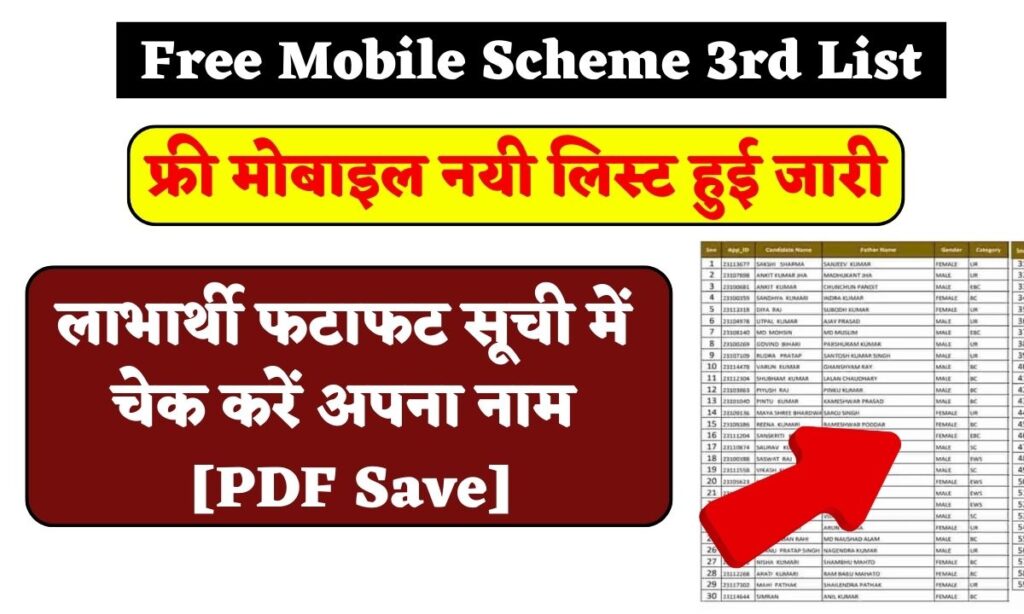 Free Mobile Scheme 3rd List