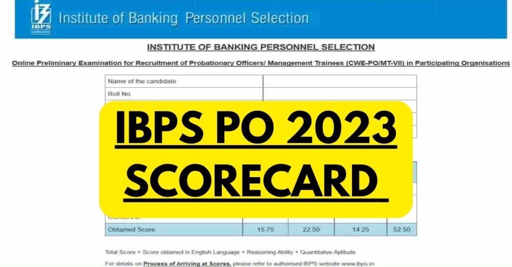 IBPS PO 2023 Scorecard