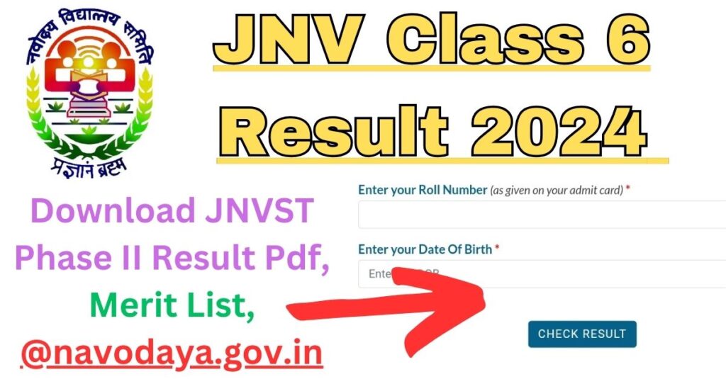 JNV Class 6 Result 2024 